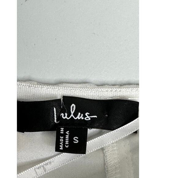 Lulus NWOT Loving Mentality White Tulle Beaded Strapless Midi Dress Formal S - Picture 5 of 8